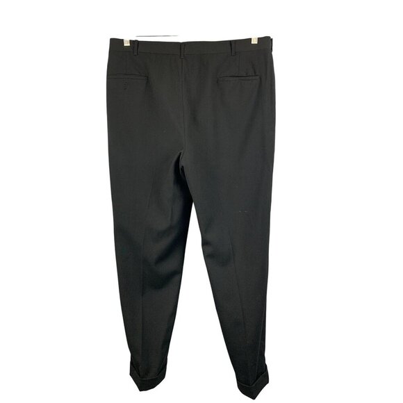 Ratner Black Dress Pants Trousers Mens 34W x 29L Polyester Wool Blend - Picture 2 of 4